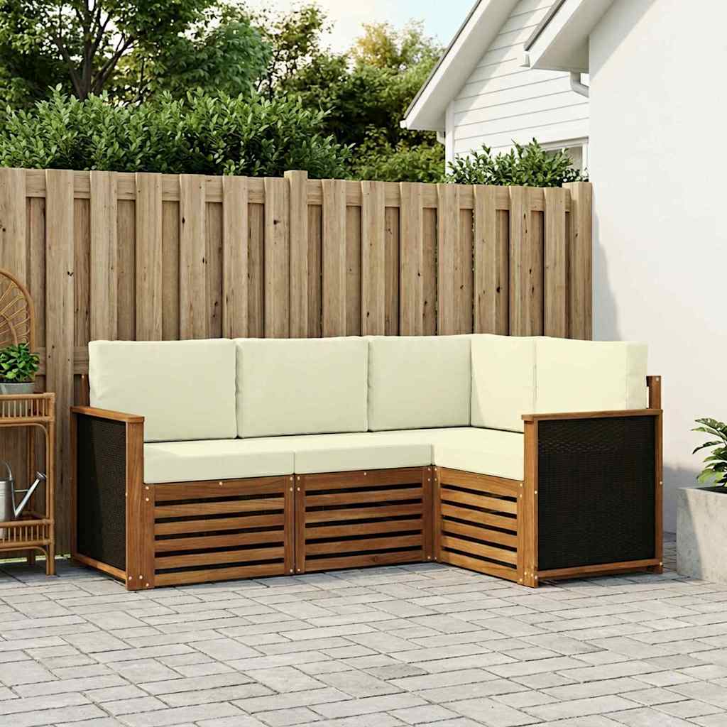 Sofa-Sets met kussen 4 pcs Massief Acaciahout is nu te koop bij PeponiXL, paradijselijk wonen!