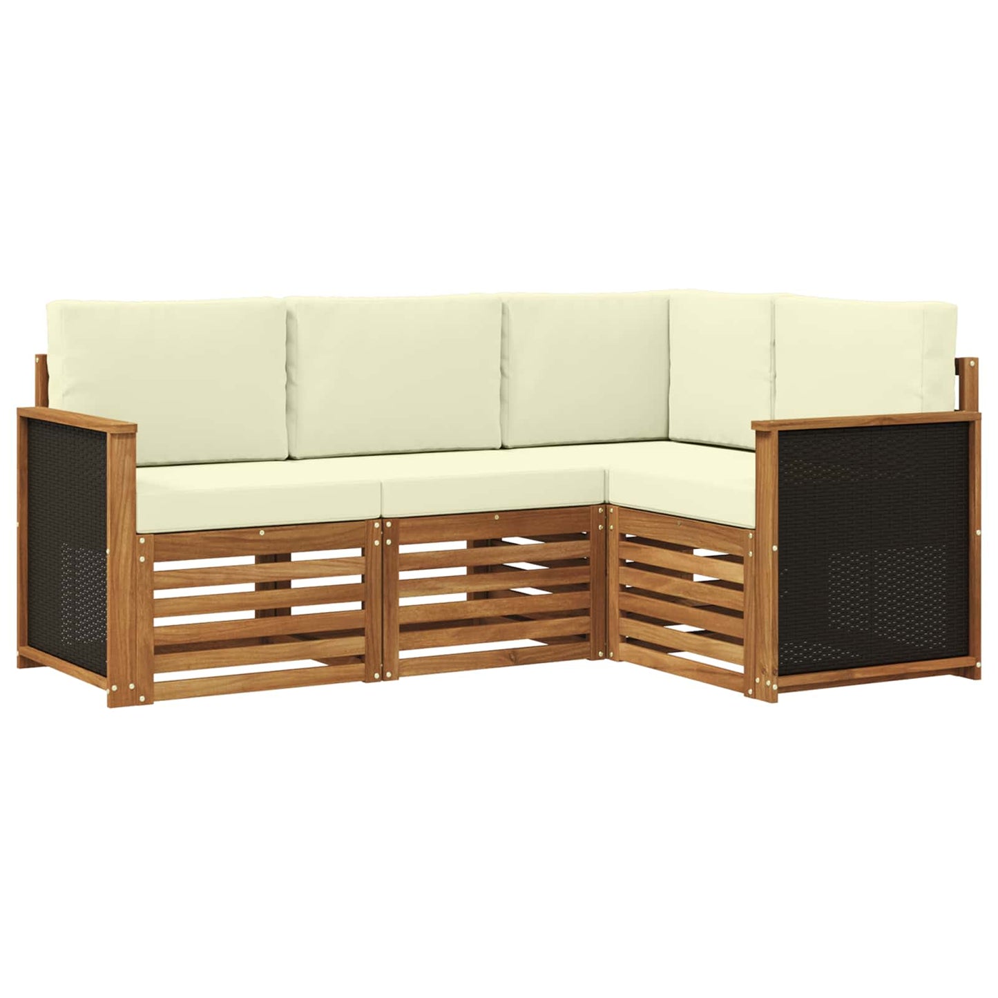Sofa-Sets met kussen 4 pcs Massief Acaciahout is nu te koop bij PeponiXL, paradijselijk wonen!