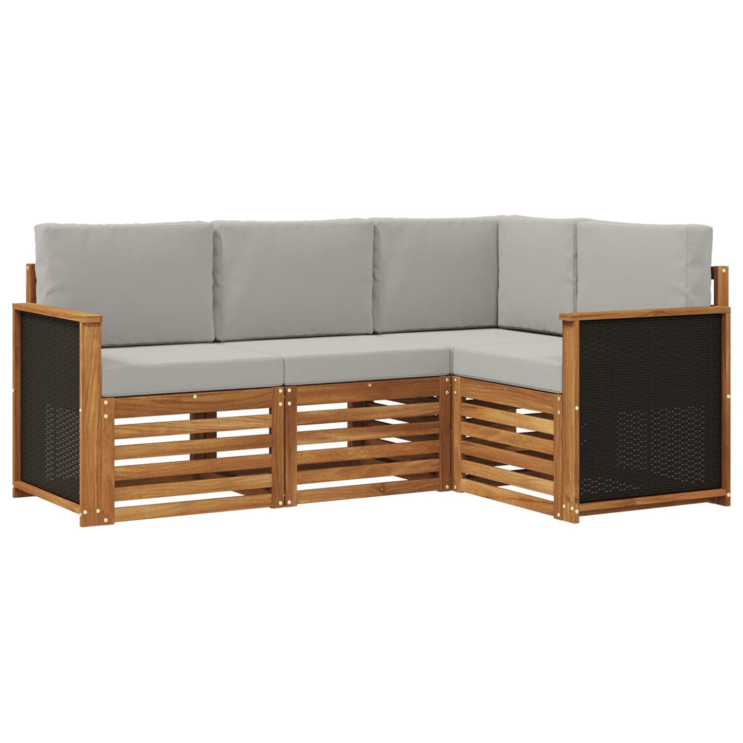Sofa-Sets met kussen 4 pcs Massief Acaciahout is nu te koop bij PeponiXL, paradijselijk wonen!