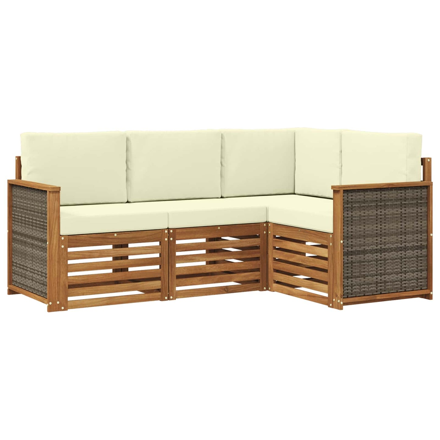 Sofa-Sets met kussen 4 pcs Massief Acaciahout is nu te koop bij PeponiXL, paradijselijk wonen!