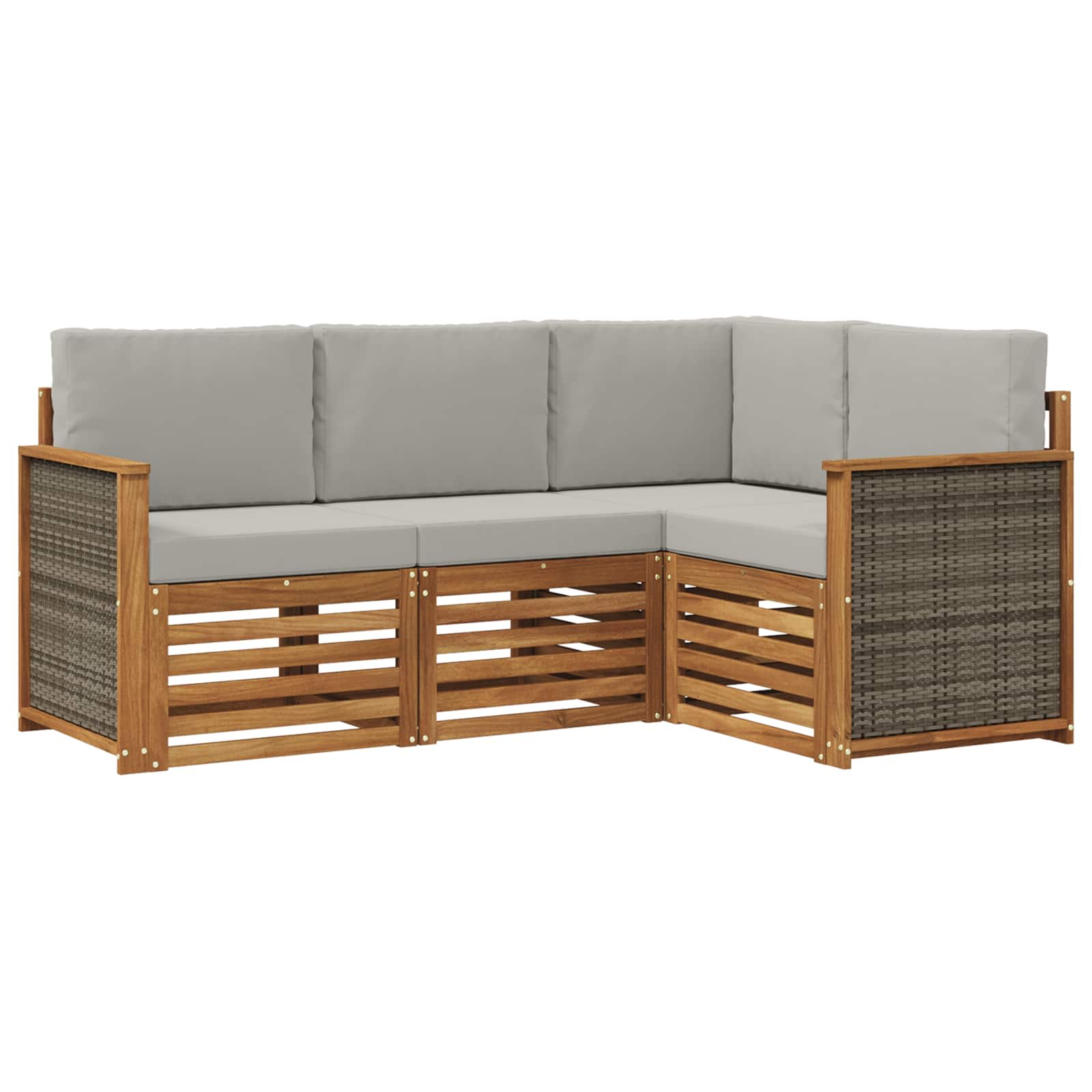 Sofa-Sets met kussen 4 pcs Massief Acaciahout is nu te koop bij PeponiXL, paradijselijk wonen!