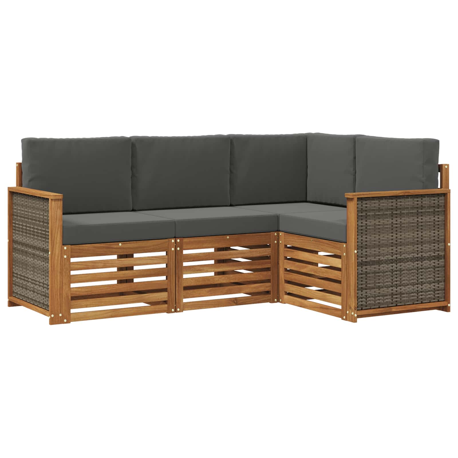 Sofa-Sets met kussen 4 pcs Massief Acaciahout is nu te koop bij PeponiXL, paradijselijk wonen!