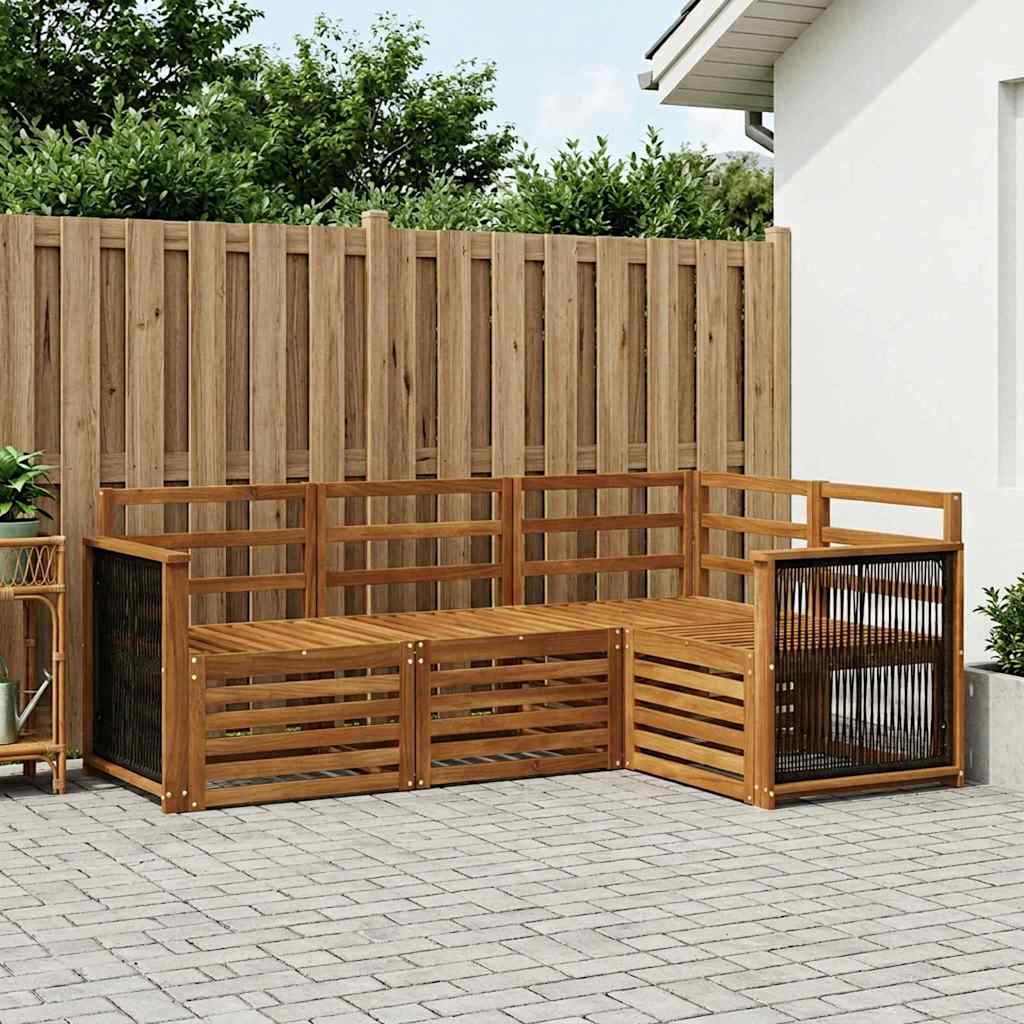 Sofa-Sets 4 pcs Massief Acaciahout is nu te koop bij PeponiXL, paradijselijk wonen!