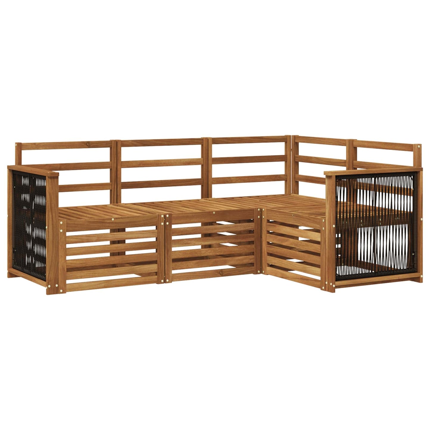 Sofa-Sets 4 pcs Massief Acaciahout is nu te koop bij PeponiXL, paradijselijk wonen!
