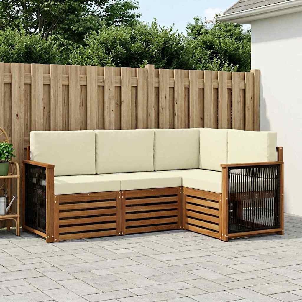 Sofa-Sets met kussen 4 pcs Massief Acaciahout is nu te koop bij PeponiXL, paradijselijk wonen!