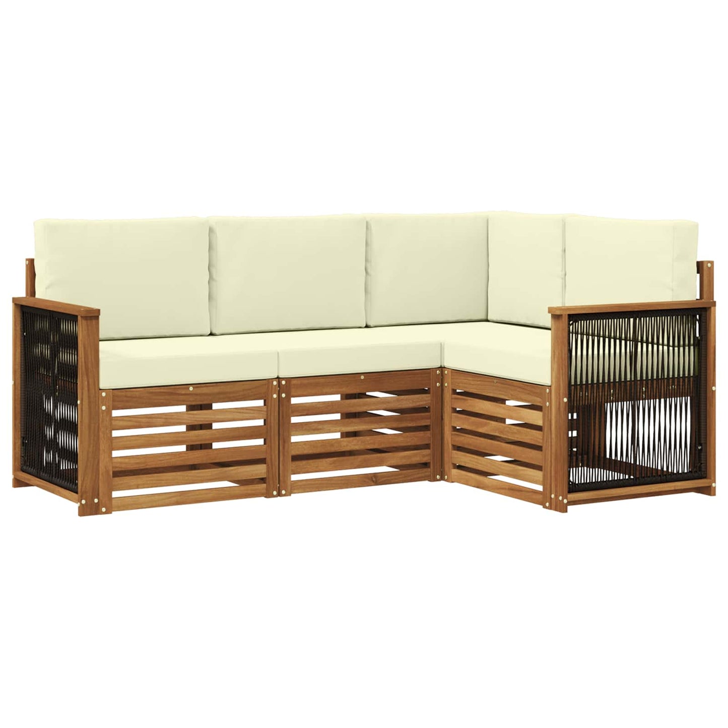 Sofa-Sets met kussen 4 pcs Massief Acaciahout is nu te koop bij PeponiXL, paradijselijk wonen!
