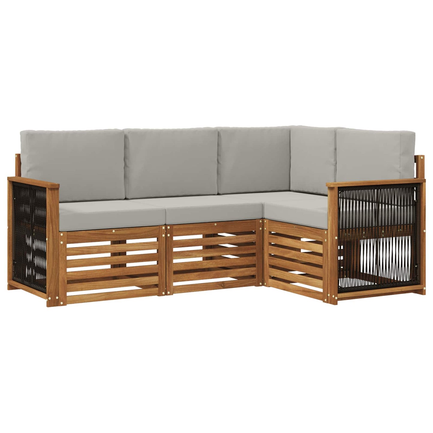 Sofa-Sets met kussen 4 pcs Massief Acaciahout is nu te koop bij PeponiXL, paradijselijk wonen!