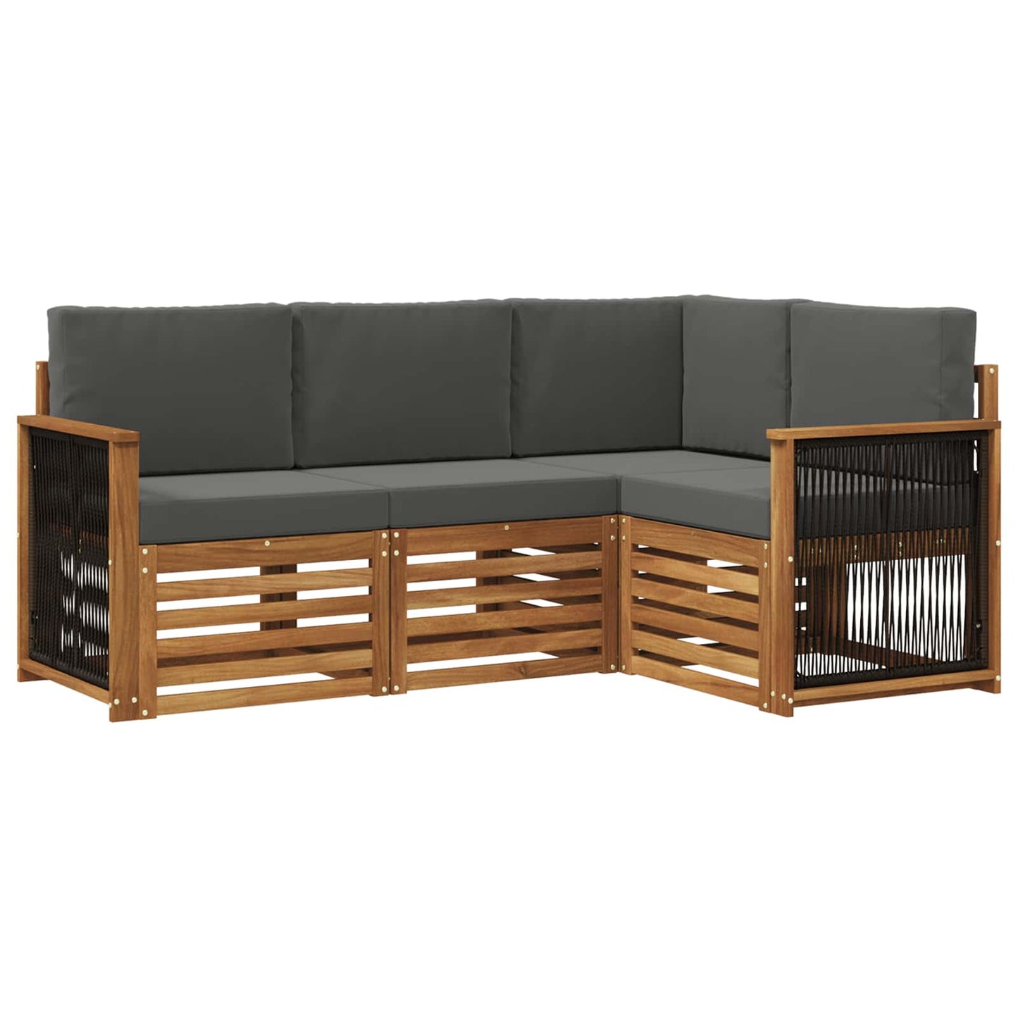Sofa-Sets met kussen 4 pcs Massief Acaciahout is nu te koop bij PeponiXL, paradijselijk wonen!