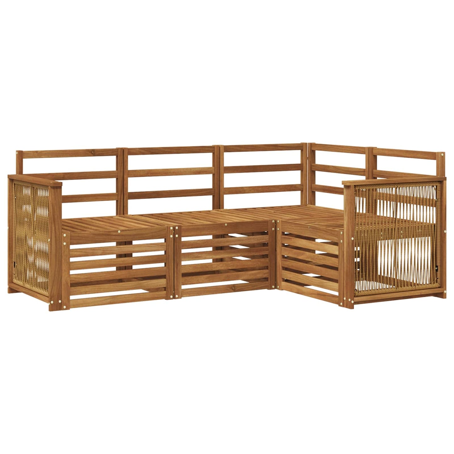 Sofa-Sets 4 pcs Massief Acaciahout is nu te koop bij PeponiXL, paradijselijk wonen!