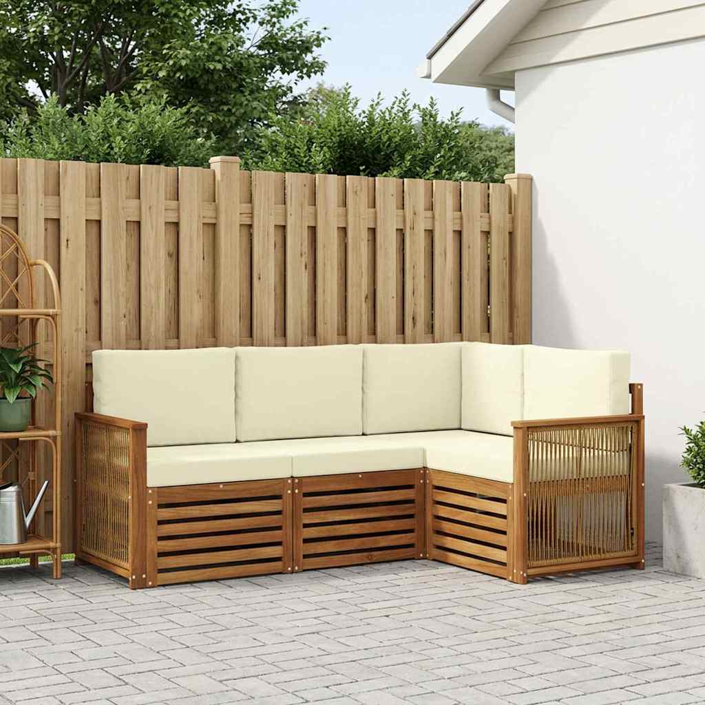 Sofa-Sets met kussen 4 pcs Massief Acaciahout is nu te koop bij PeponiXL, paradijselijk wonen!