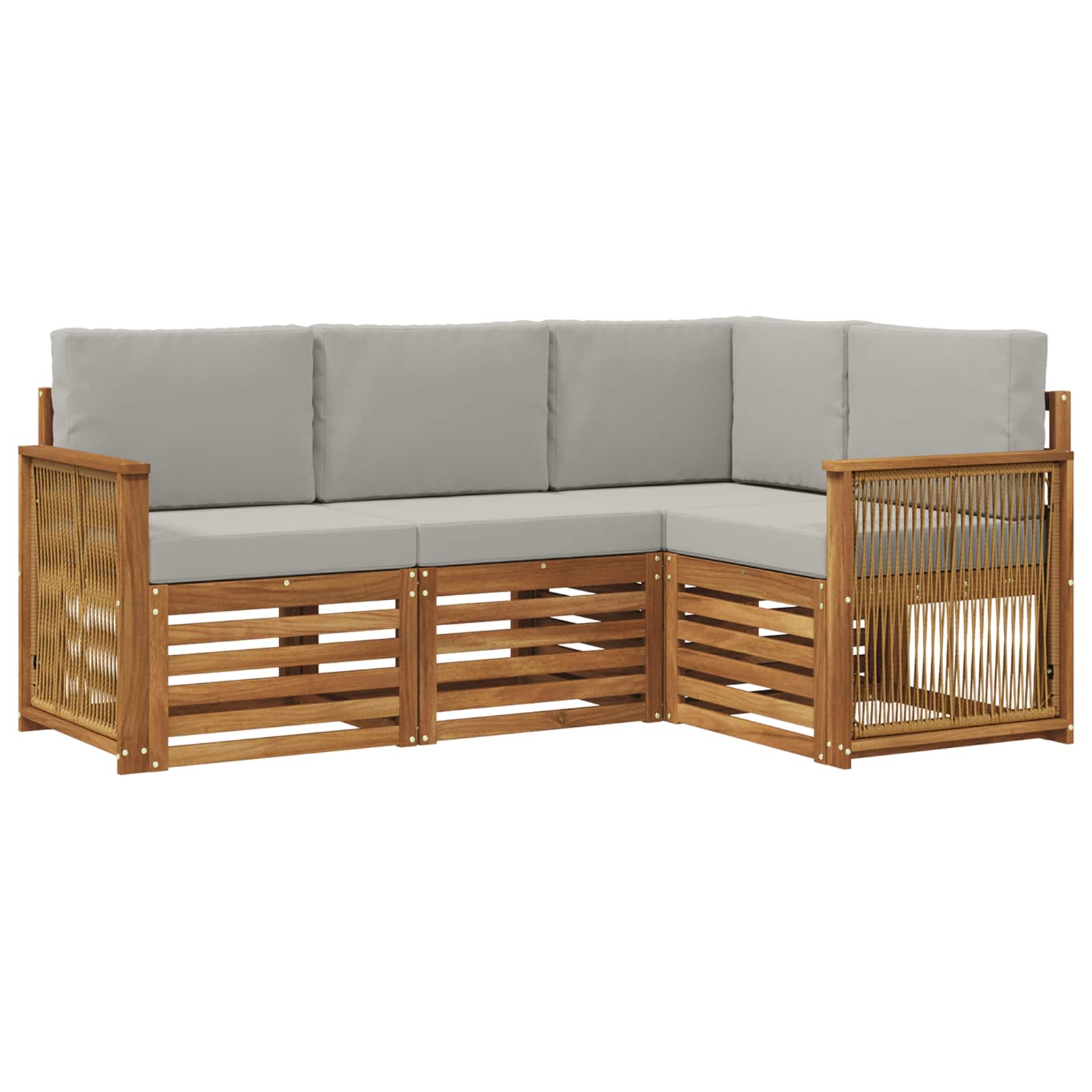 Sofa-Sets met kussen 4 pcs Massief Acaciahout is nu te koop bij PeponiXL, paradijselijk wonen!
