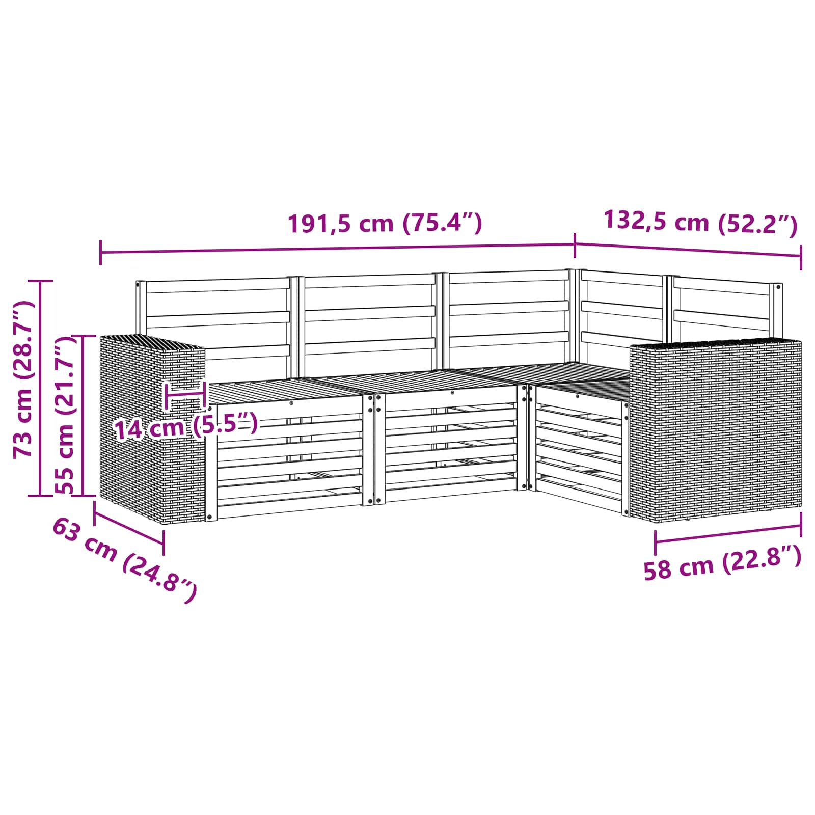 Sofa-Sets 4 pcs Massief Acaciahout is nu te koop bij PeponiXL, paradijselijk wonen!
