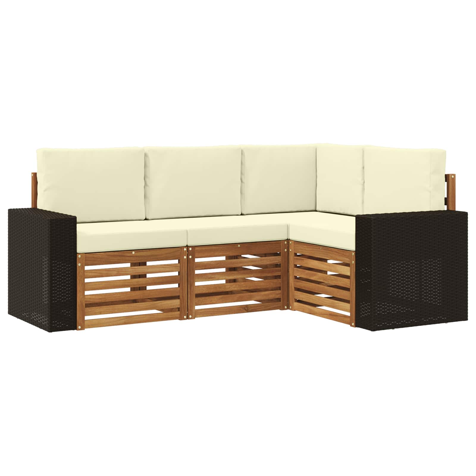 Sofa-Sets met kussen 4 pcs Massief Acaciahout is nu te koop bij PeponiXL, paradijselijk wonen!