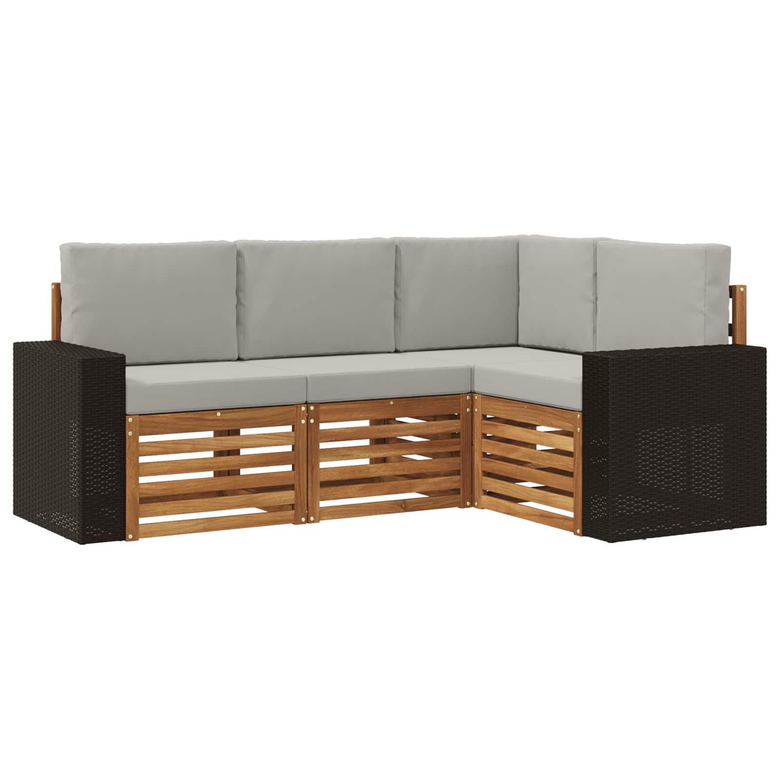 Sofa-Sets met kussen 4 pcs Massief Acaciahout is nu te koop bij PeponiXL, paradijselijk wonen!