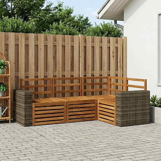 Sofa-Sets 4 pcs Massief Acaciahout is nu te koop bij PeponiXL, paradijselijk wonen!