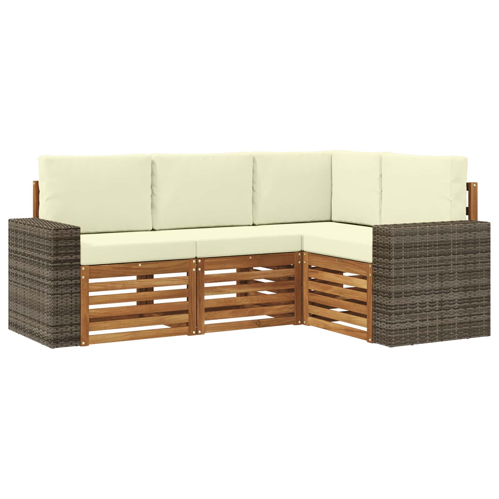 Sofa-Sets met kussen 4 pcs Massief Acaciahout is nu te koop bij PeponiXL, paradijselijk wonen!