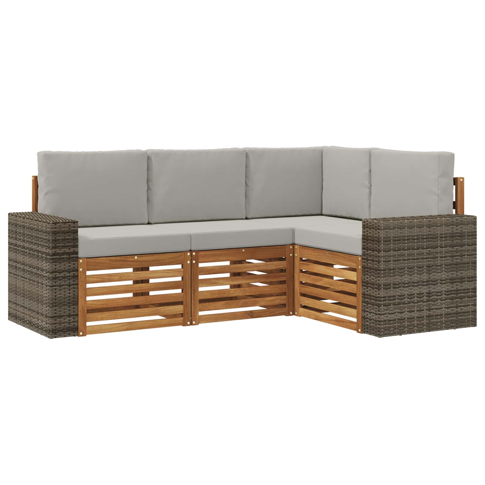 Sofa-Sets met kussen 4 pcs Massief Acaciahout is nu te koop bij PeponiXL, paradijselijk wonen!