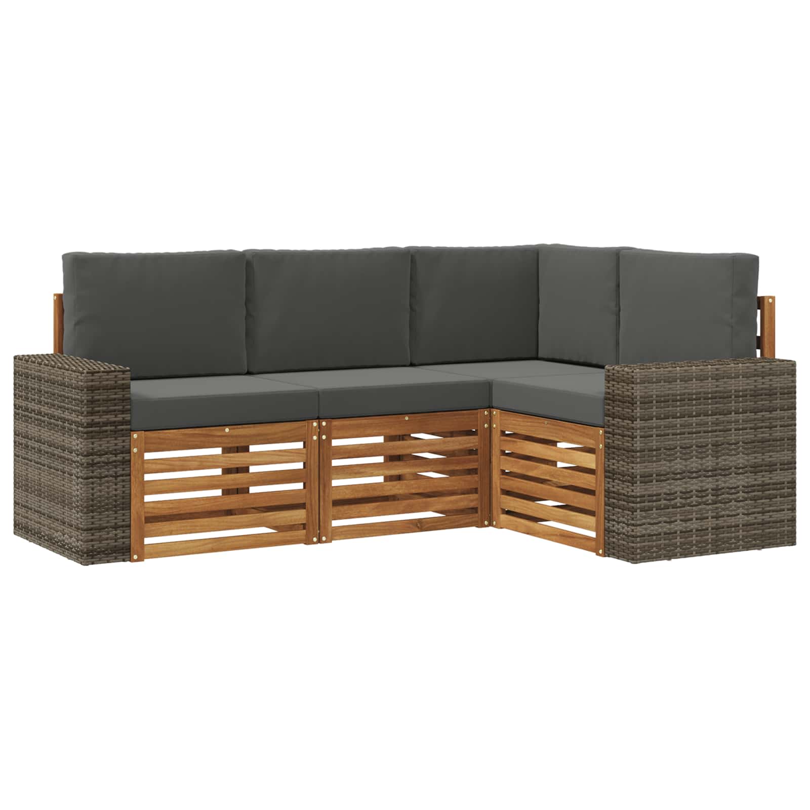 Sofa-Sets met kussen 4 pcs Massief Acaciahout is nu te koop bij PeponiXL, paradijselijk wonen!