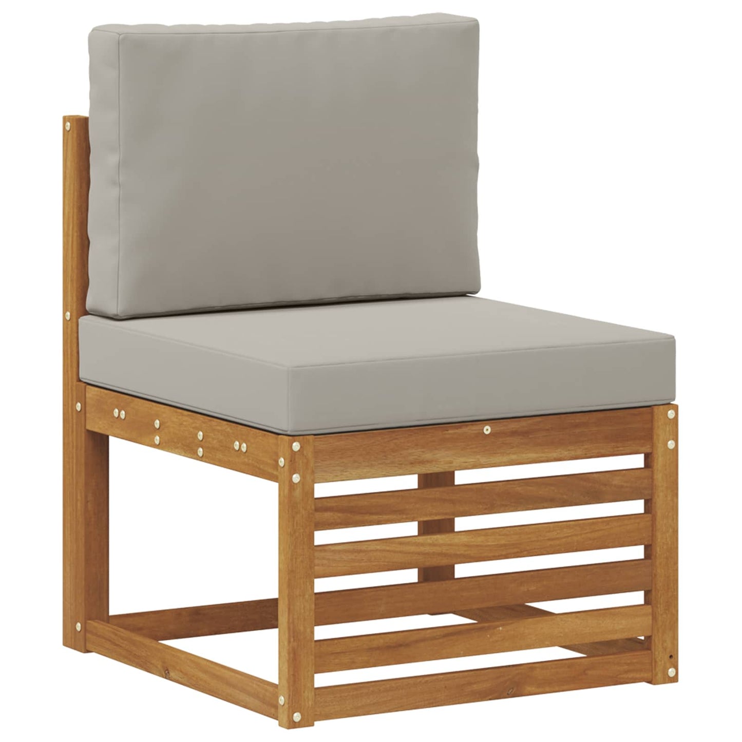 Hoekbank Set met kussen 5 pcs Naturel en lichtgrijs is nu te koop bij PeponiXL, paradijselijk wonen!