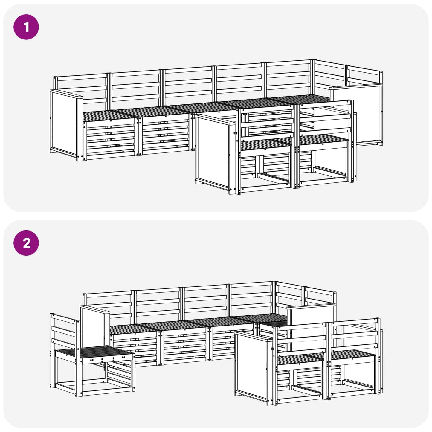 Sofa-Sets Massief Acaciahout is nu te koop bij PeponiXL, paradijselijk wonen!