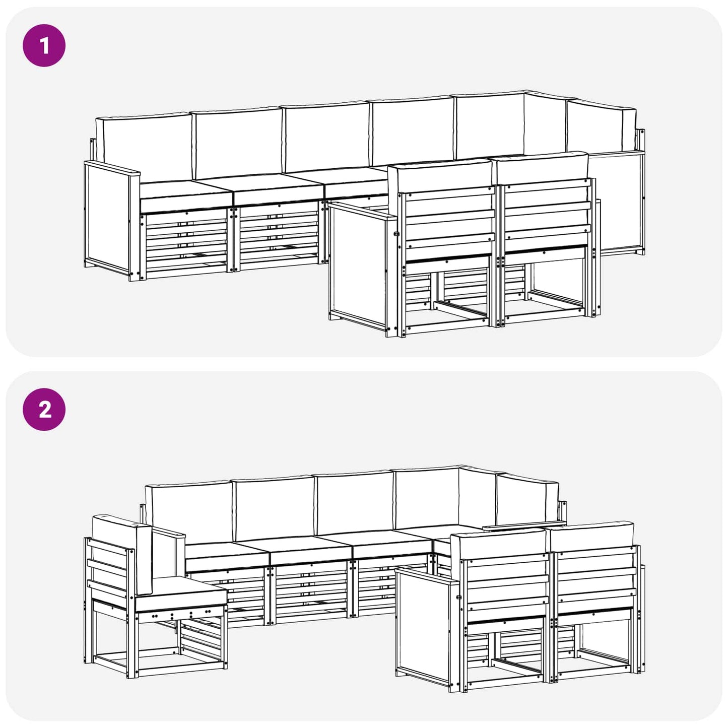Sofa-Sets Massief Acaciahout is nu te koop bij PeponiXL, paradijselijk wonen!