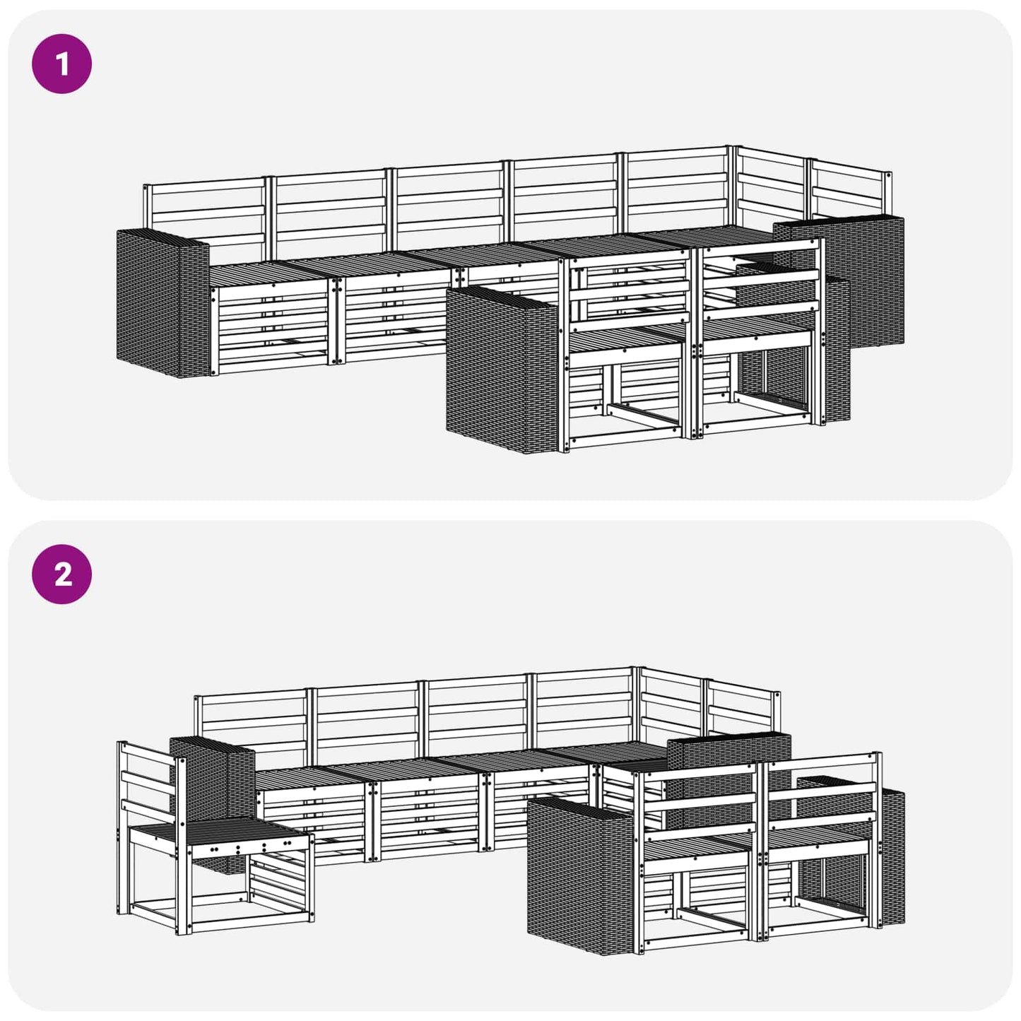 Sofa-Sets Massief Acaciahout is nu te koop bij PeponiXL, paradijselijk wonen!