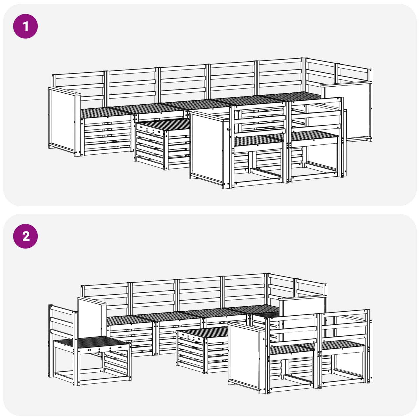 Sofa-Sets Massief Acaciahout is nu te koop bij PeponiXL, paradijselijk wonen!