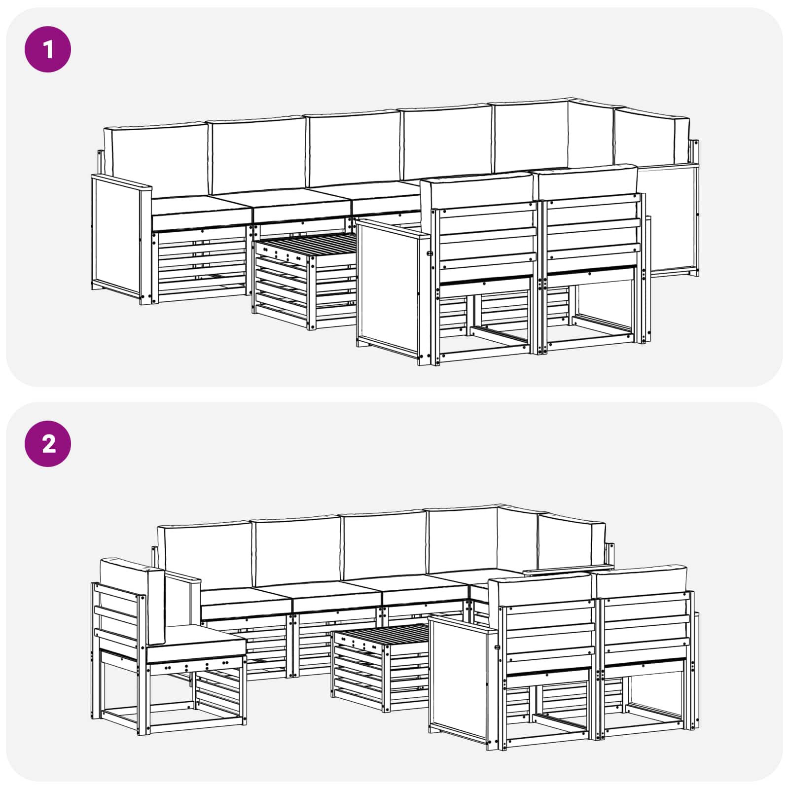 Sofa-Sets Massief Acaciahout is nu te koop bij PeponiXL, paradijselijk wonen!