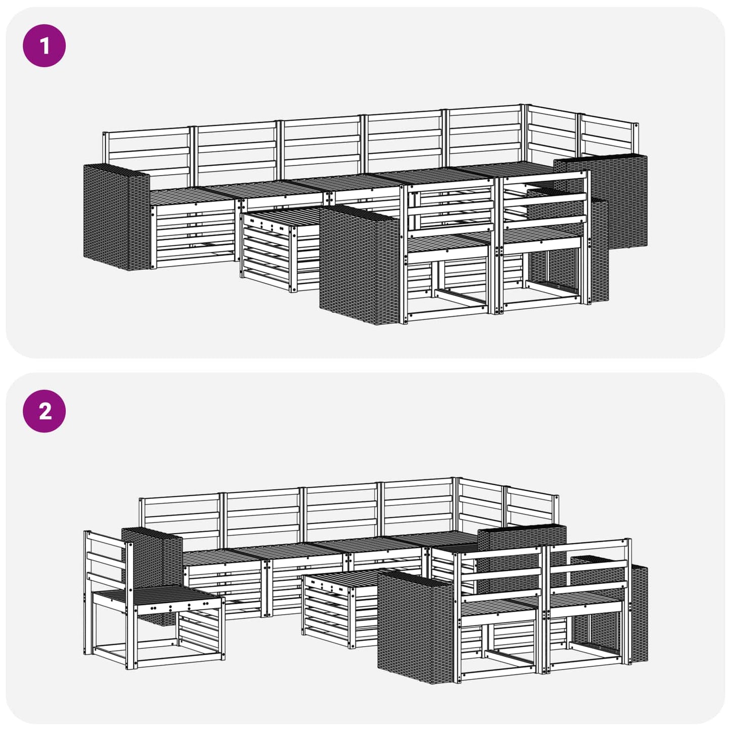 Sofa-Sets Massief Acaciahout is nu te koop bij PeponiXL, paradijselijk wonen!