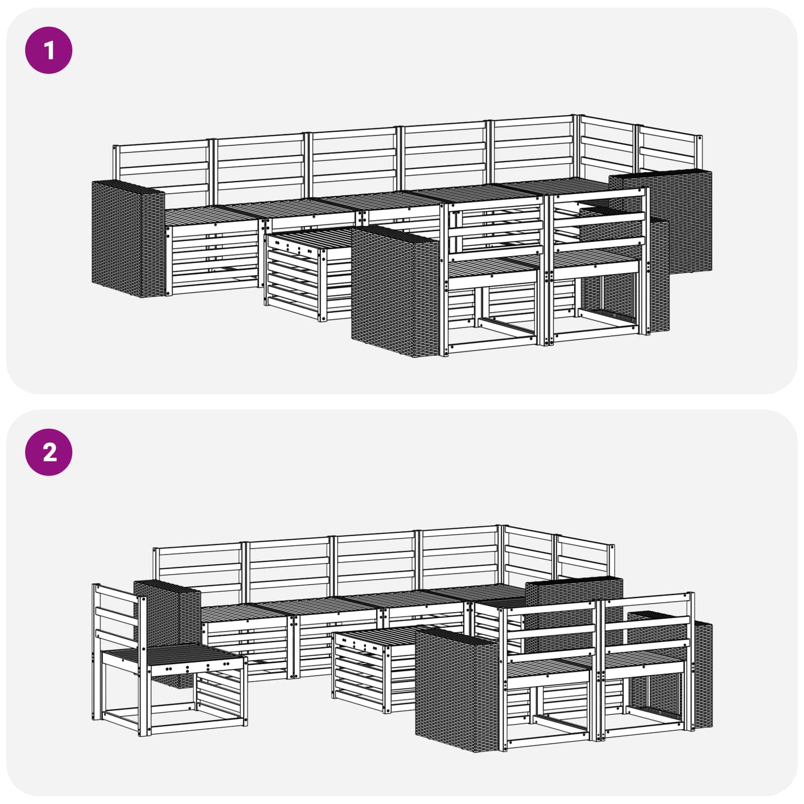Sofa-Sets Massief Acaciahout is nu te koop bij PeponiXL, paradijselijk wonen!