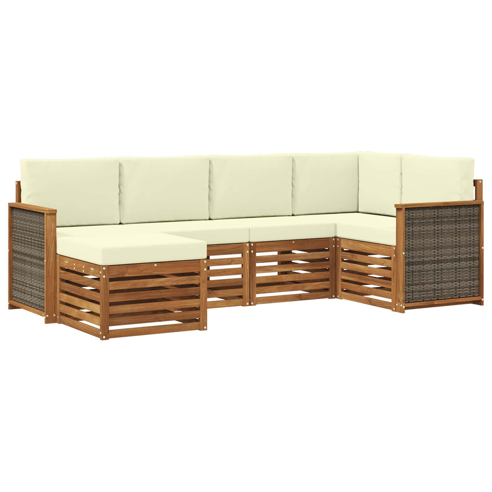 Hoekbank Set met kussen 5 pcs is nu te koop bij PeponiXL, paradijselijk wonen!
