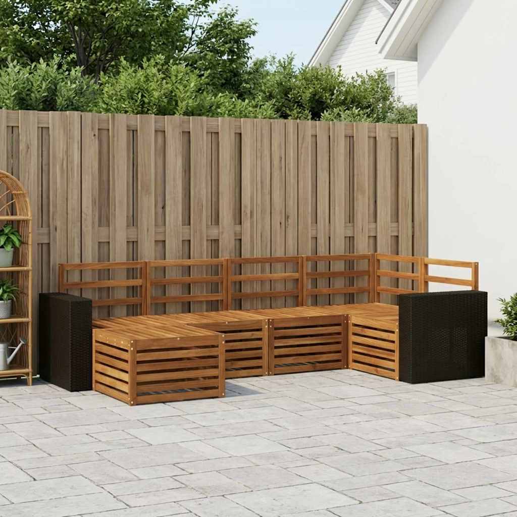 Hoekbank Set 6 pcs Naturel is nu te koop bij PeponiXL, paradijselijk wonen!