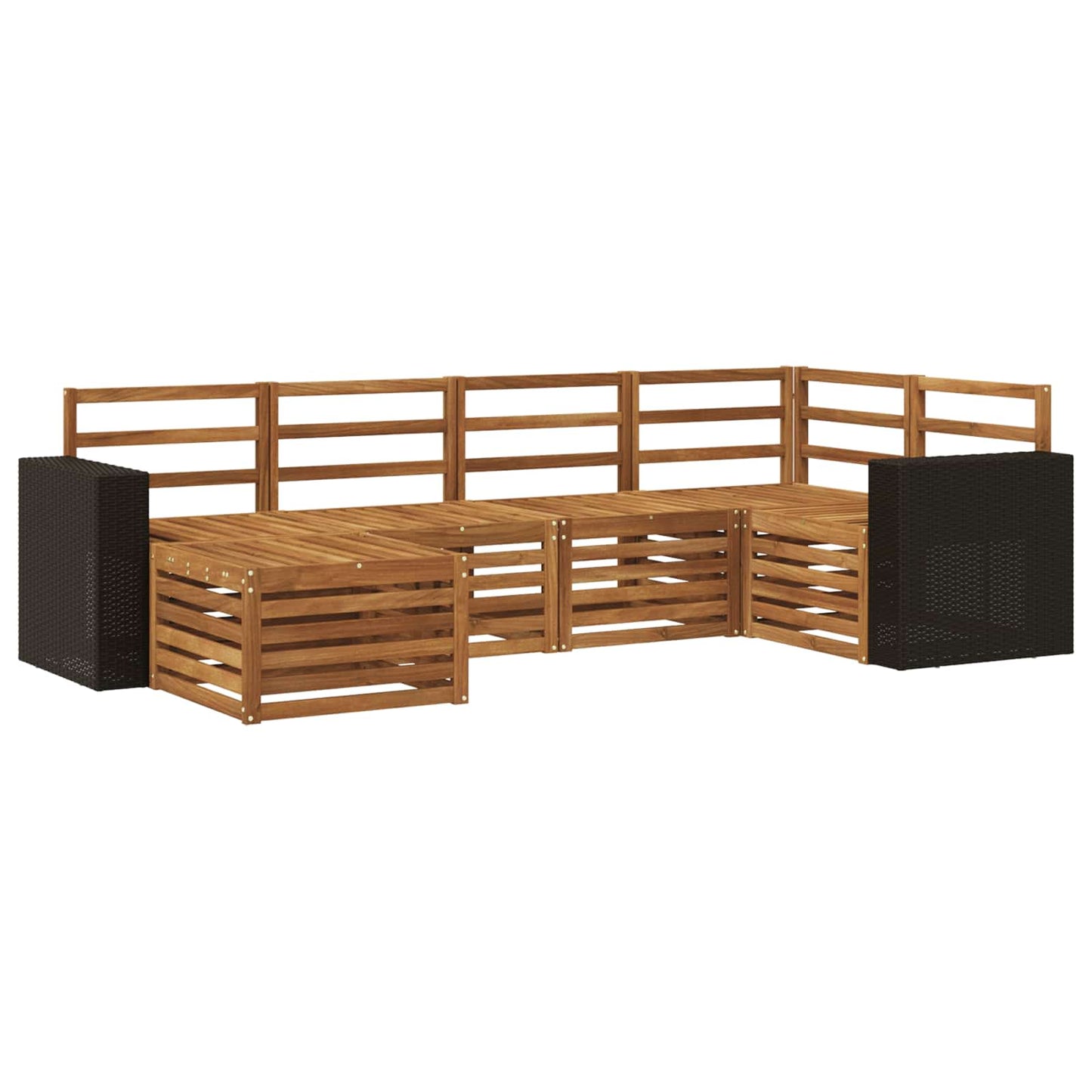 Hoekbank Set 6 pcs Naturel is nu te koop bij PeponiXL, paradijselijk wonen!