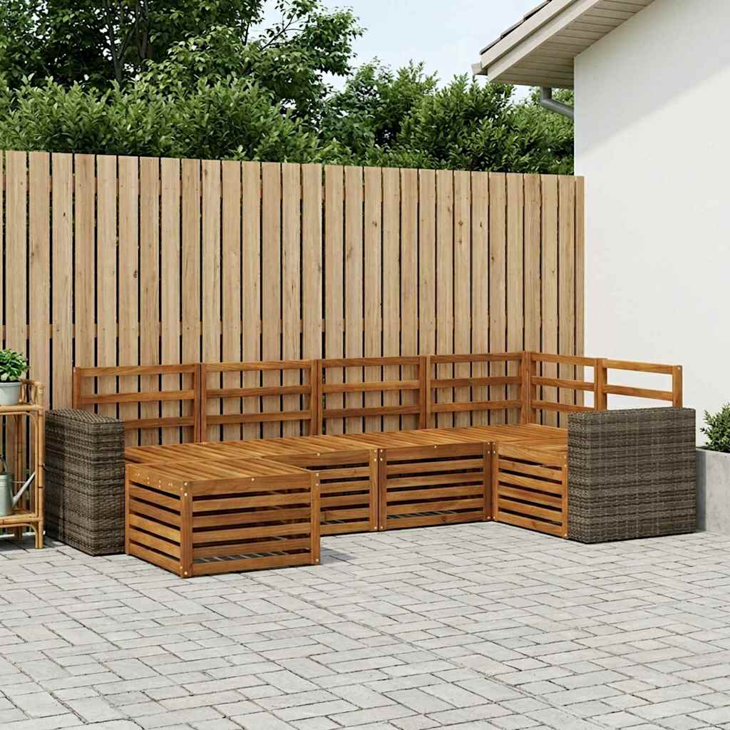 Hoekbank Set 6 pcs Naturel is nu te koop bij PeponiXL, paradijselijk wonen!