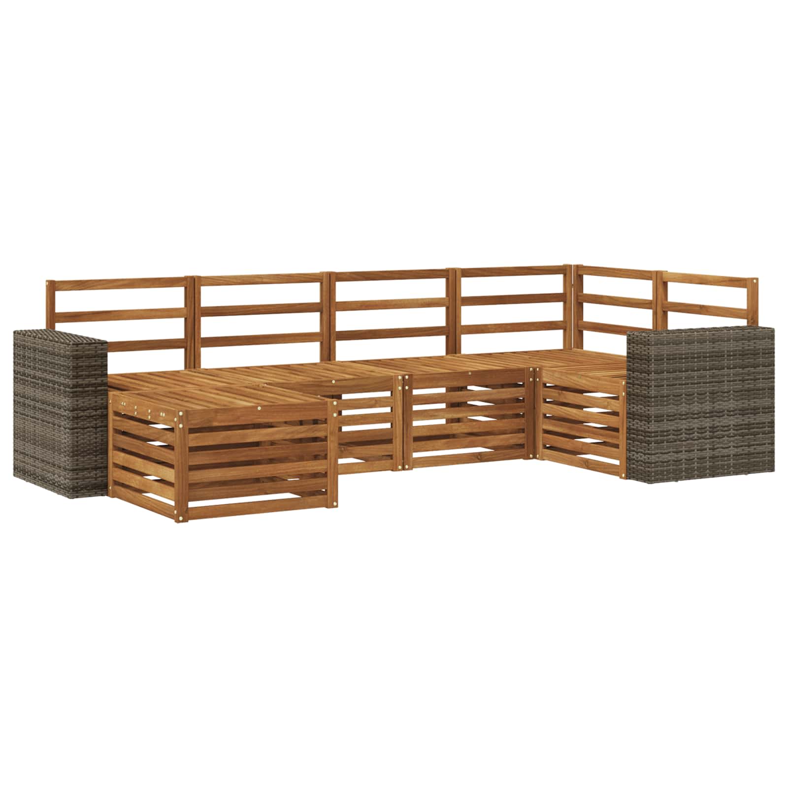 Hoekbank Set 6 pcs Naturel is nu te koop bij PeponiXL, paradijselijk wonen!