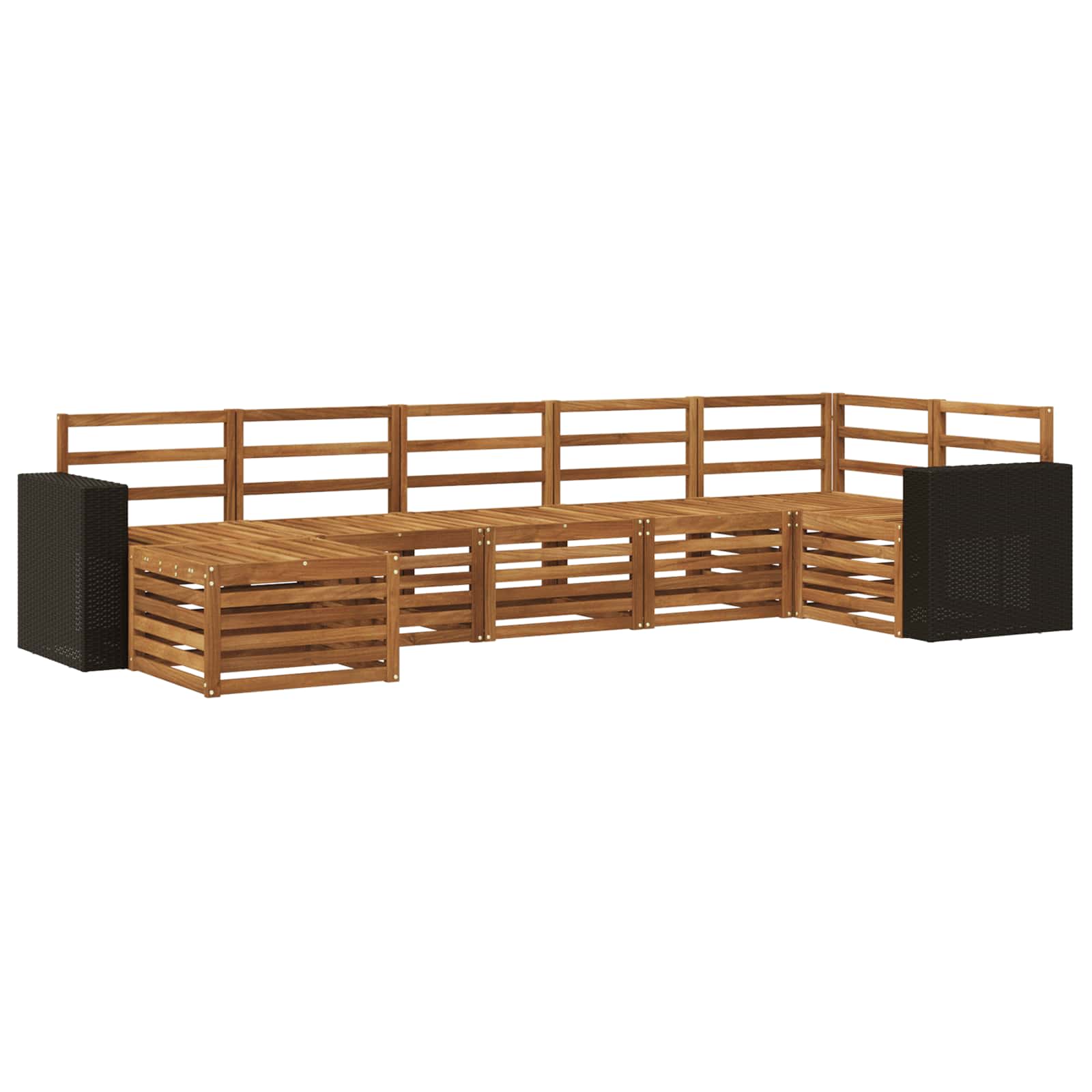 Hoekbank Set 7 pcs Naturel is nu te koop bij PeponiXL, paradijselijk wonen!