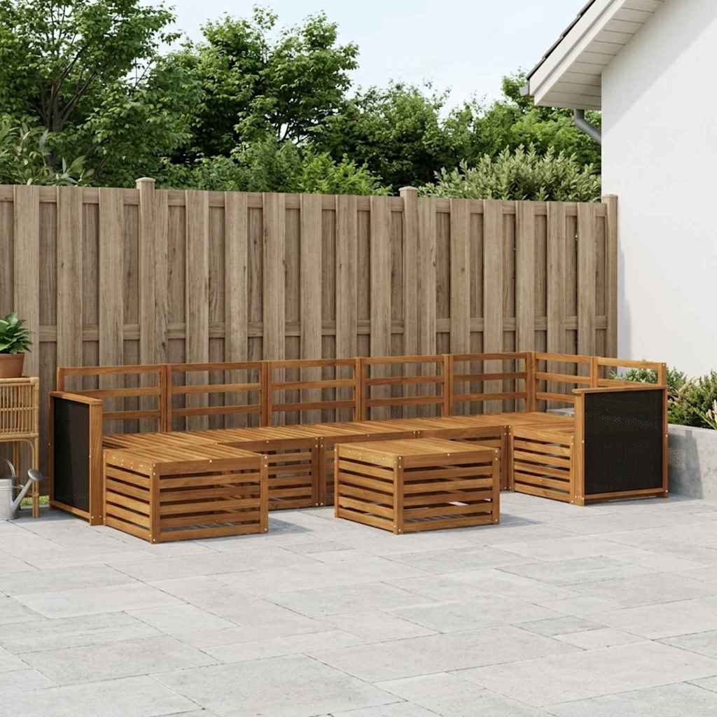 Buiten bankenset 7 pcs Naturel Massief Acaciahout is nu te koop bij PeponiXL, paradijselijk wonen!