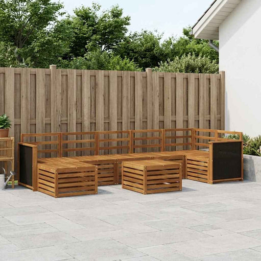 Buiten bankenset 7 pcs Naturel Massief Acaciahout is nu te koop bij PeponiXL, paradijselijk wonen!