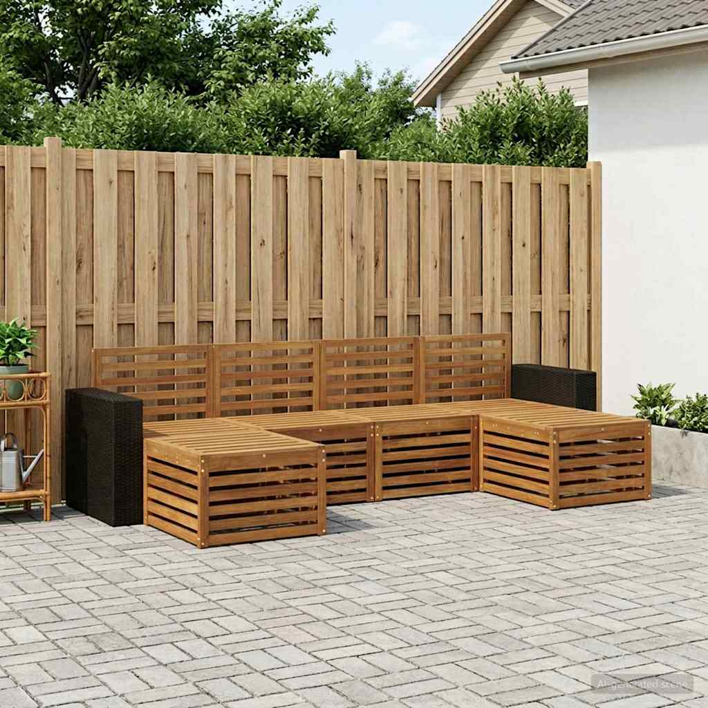 Sofa-Sets 6 pcs Naturel Massief Acaciahout is nu te koop bij PeponiXL, paradijselijk wonen!
