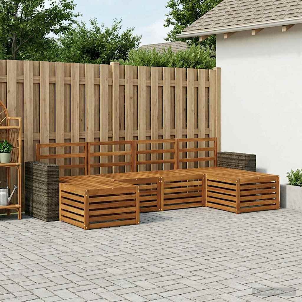 Sofa-Sets 6 pcs Naturel Massief Acaciahout is nu te koop bij PeponiXL, paradijselijk wonen!