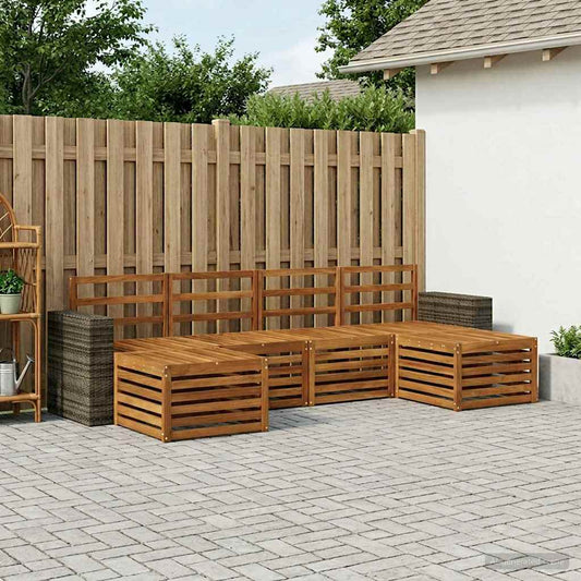 Sofa-Sets 6 pcs Naturel Massief Acaciahout is nu te koop bij PeponiXL, paradijselijk wonen!