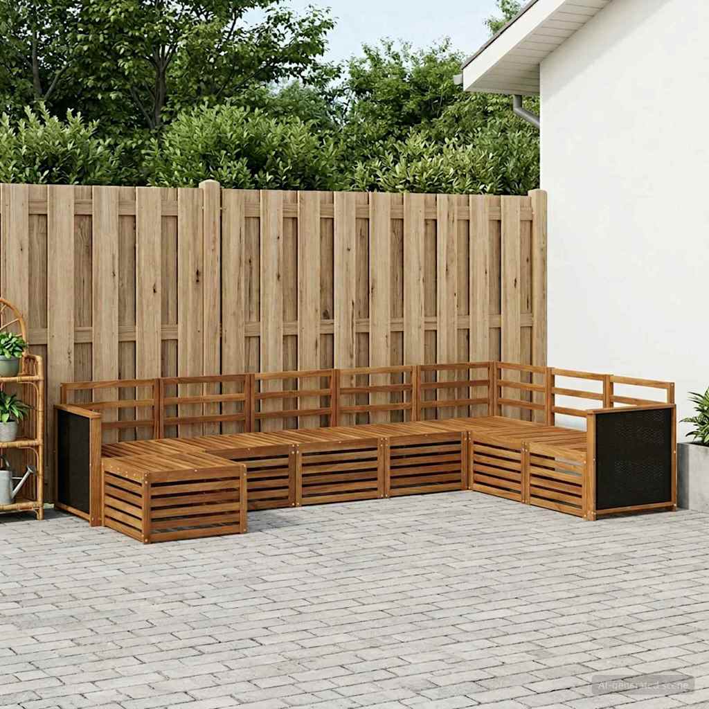 Buiten bankenset 6 pcs Naturel Massief Acaciahout is nu te koop bij PeponiXL, paradijselijk wonen!