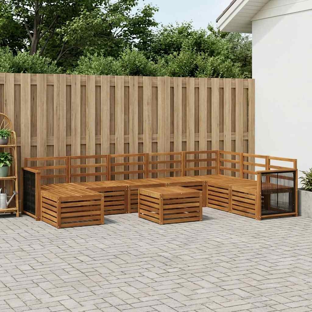 Buiten bankenset 7 pcs Naturel Massief Acaciahout is nu te koop bij PeponiXL, paradijselijk wonen!