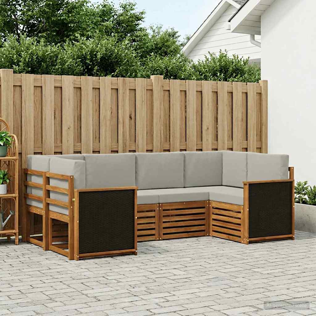 Hoekbank Set met kussen 5 pcs is nu te koop bij PeponiXL, paradijselijk wonen!