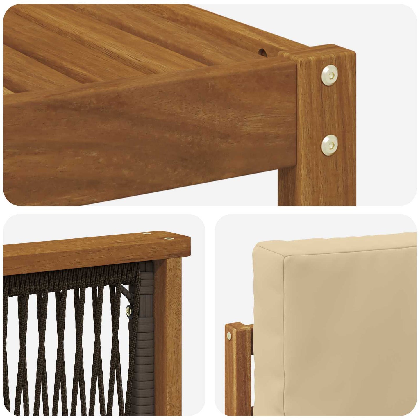 Sofa-Sets Massief Acaciahout is nu te koop bij PeponiXL, paradijselijk wonen!