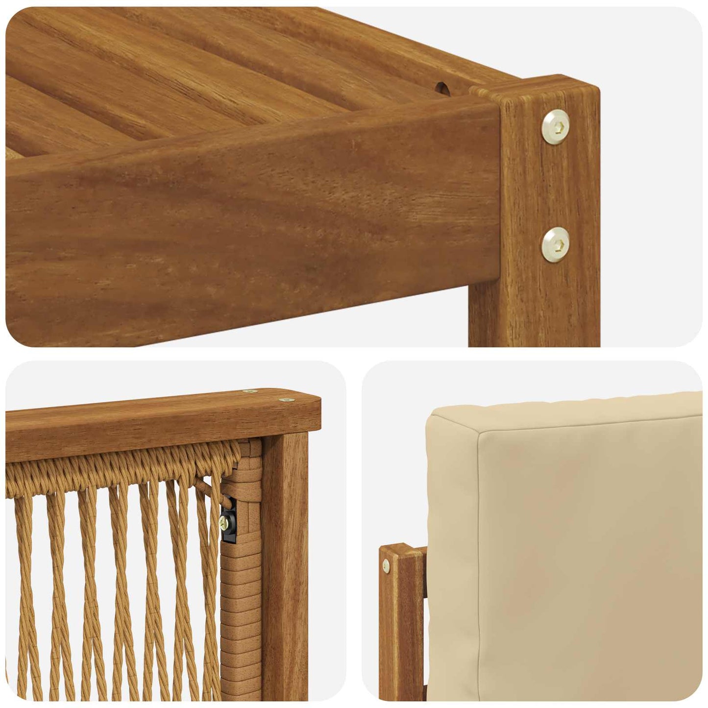 Sofa-Sets Massief Acaciahout is nu te koop bij PeponiXL, paradijselijk wonen!