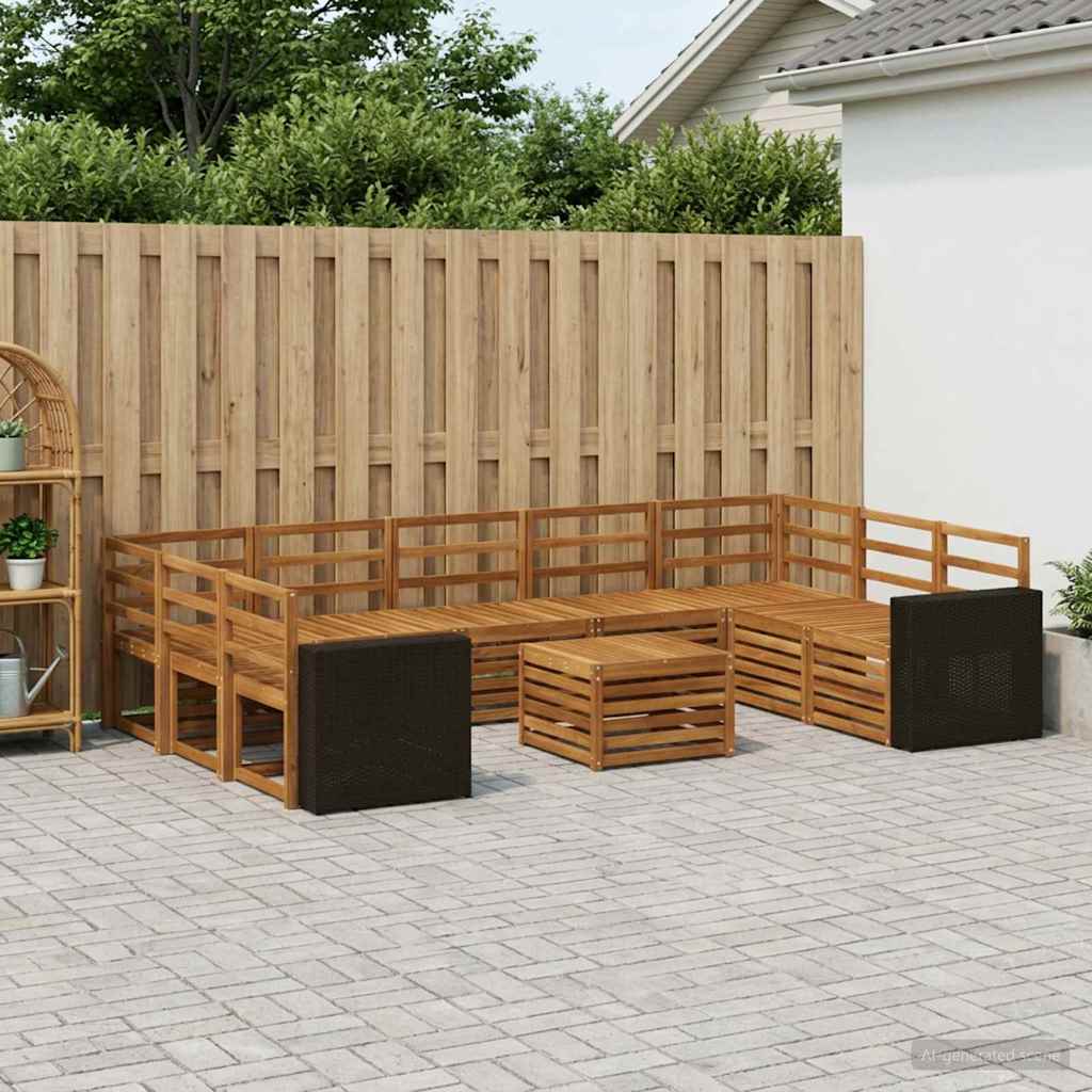 Sofa-Sets 10 pcs Naturel Massief Acaciahout is nu te koop bij PeponiXL, paradijselijk wonen!