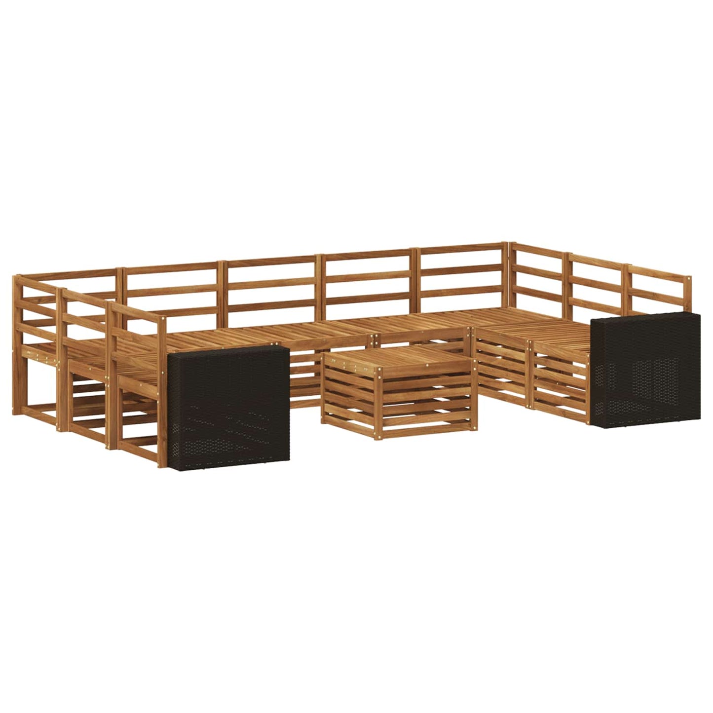 Sofa-Sets 10 pcs Naturel Massief Acaciahout is nu te koop bij PeponiXL, paradijselijk wonen!