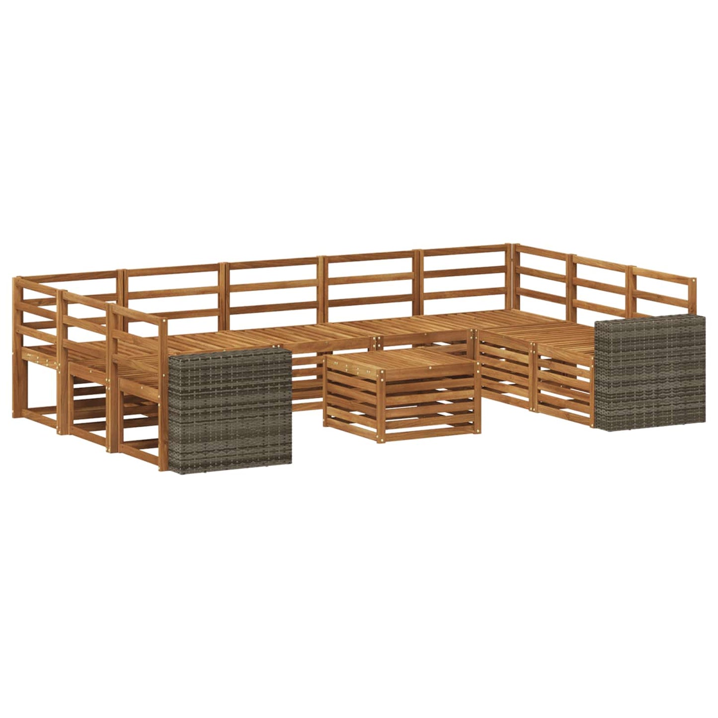 Sofa-Sets 10 pcs Naturel Massief Acaciahout is nu te koop bij PeponiXL, paradijselijk wonen!