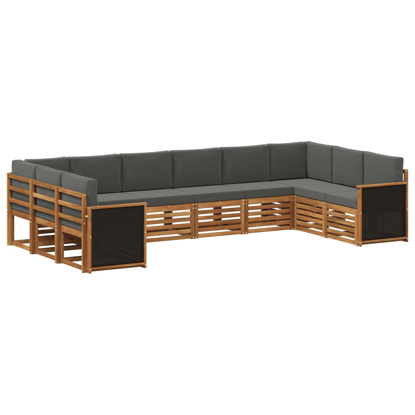 Hoekbank Set met kussen 7 pcs Natuurlijk en Antraciet is nu te koop bij PeponiXL, paradijselijk wonen!